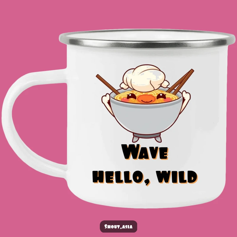 Funny Ramen Camping Mug: Noodle Adventures with a Smile