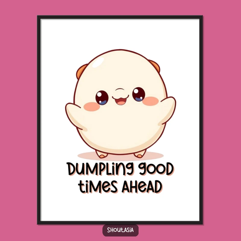 Funny Free Printable Wall Art: Bouncing Dumpling Downloadable Joyful Art